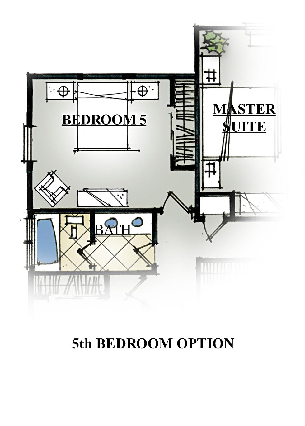 model a floorplan 5th bedroom