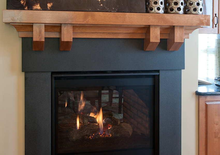 Sasser Model B Family Room Fireplace