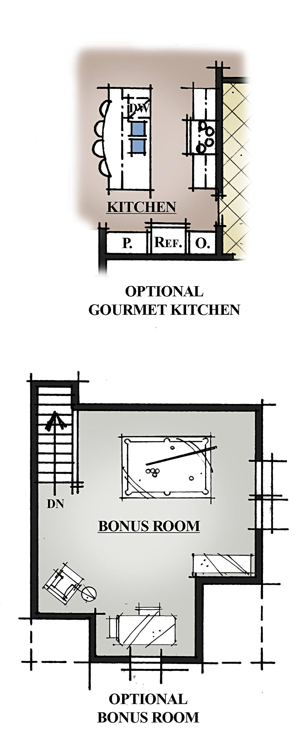 model e optional gourmet kitchen